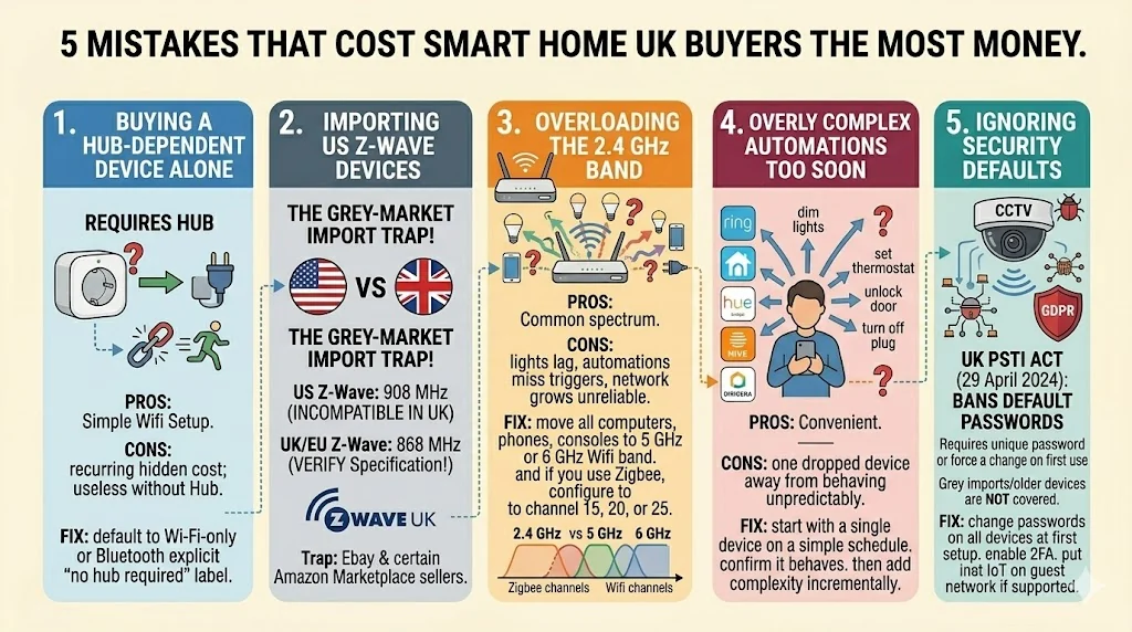 Smart home mistakes that cost UK buyers the most money — a guide to the most common and expensive errors